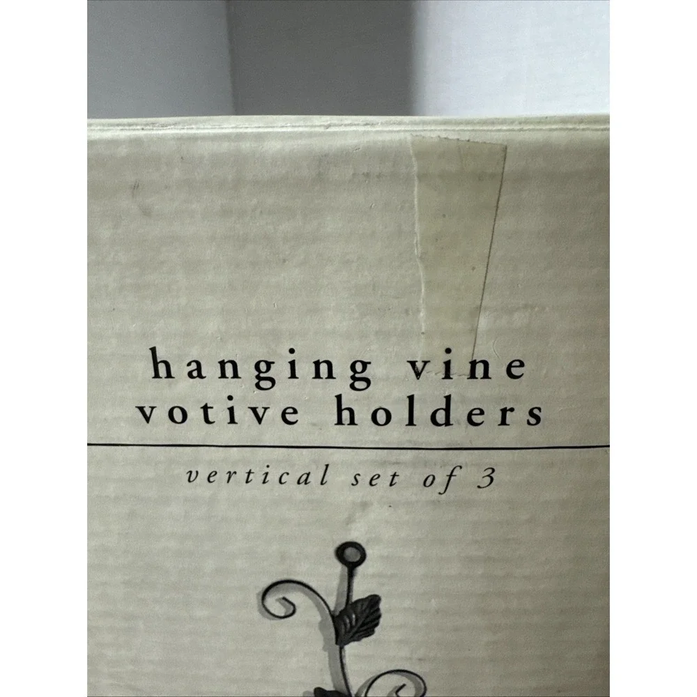 PIER 1 IMPORTS Bronze Metal‎ 3 Hanging Vine Votive Holder Decor